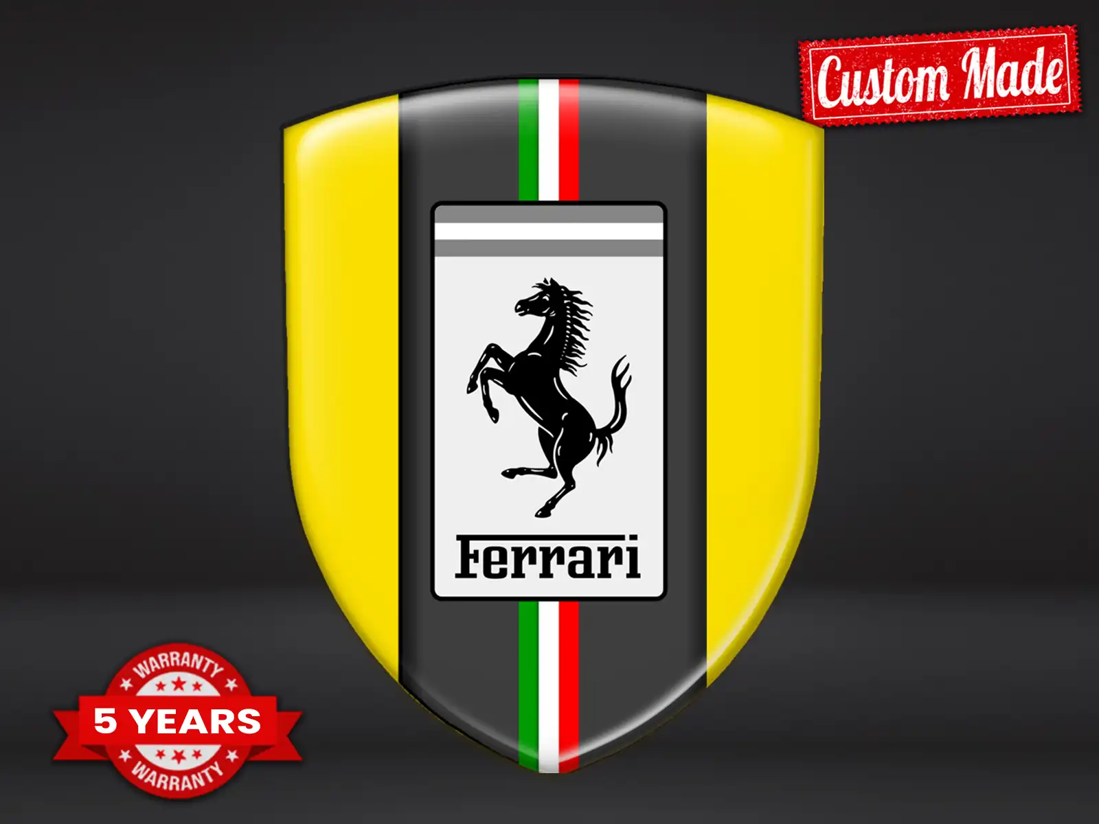 Ferrari Autoemblem Hochwertig Professionell Drift Anpassbar